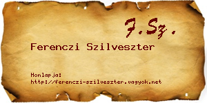 Ferenczi Szilveszter névjegykártya